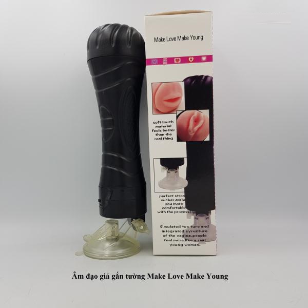 ÂM ĐẠO GIẢ GẮN TƯỜNG MAKE LOVE MAKE YOUNG - Silicon Mền Mịn Xoay 120 Độ